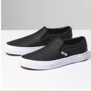 Vans Perorated Leather Slip On Sneaker